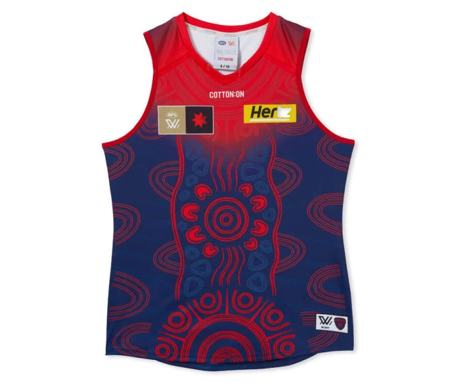 Melbourne Demons Mens Season 8 AFLW Indigenous Guernsey 2023