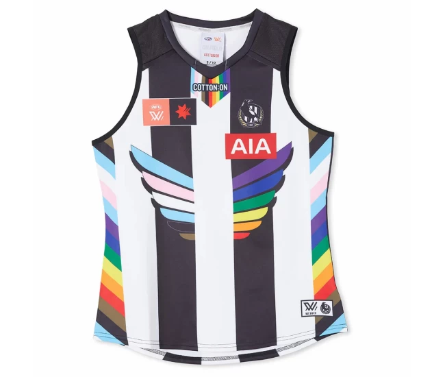 Collingwood Magpies Mens Season 8 AFLW Pride Guernsey 2023