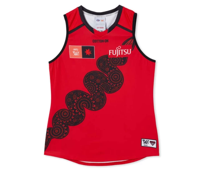 Essendon Bombers Men's Season 8 AFLW Indigenous Guernsey 2023