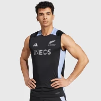 All Blacks Mens Black Rugby Singlet 2024