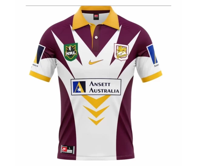 Brisbane Broncos Mens Retro Rugby Shirt 1998