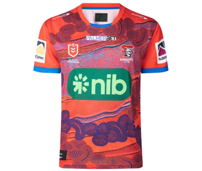 Newcastle Knights Mens Indigenous Rugby Shirt 2024