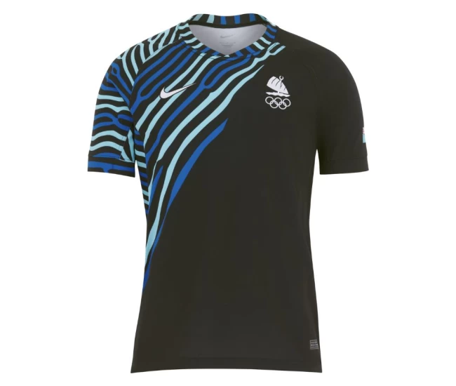 Paris Olympics 2024 Fiji Sevens Mens Away Rugby Shirt