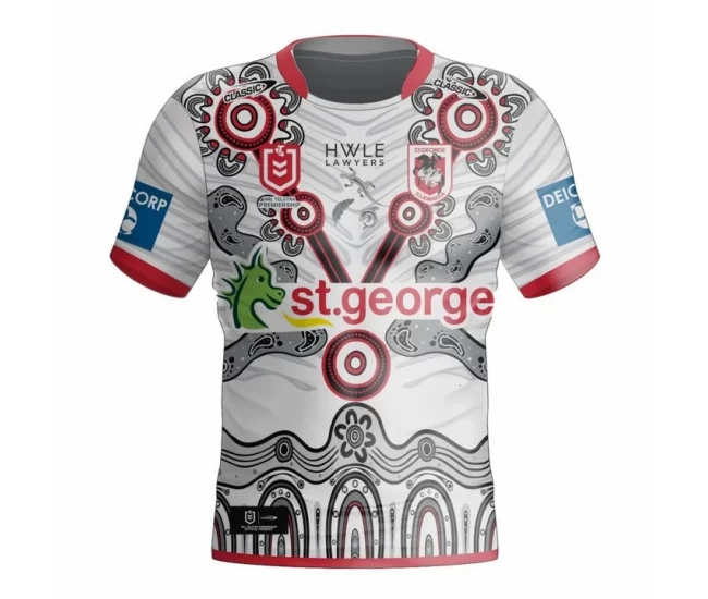 St George Illawarra Dragons Mens Indigenous Rugby Shirt 2024