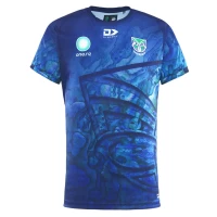 New Zealand Warriors Mens Warm Up Paua Rugby Tee 2025